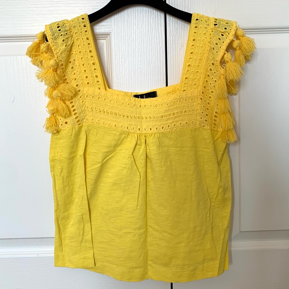 Lulus BNWOT Yellow boho top size S